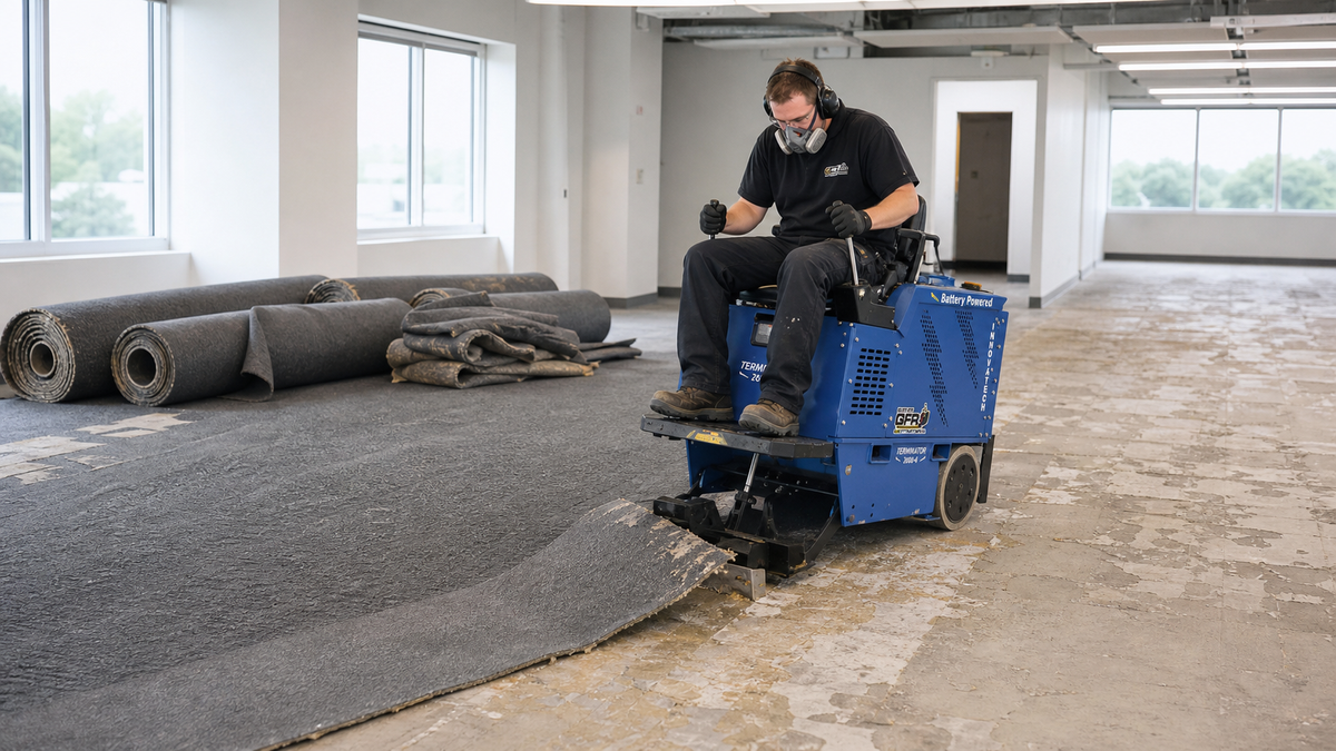 Glue-Down Carpet Removal