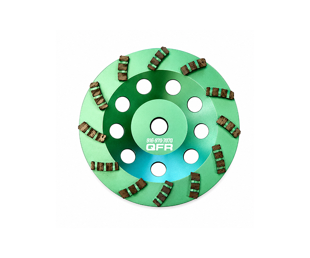 Green 12 seg. Cup Wheel 7”