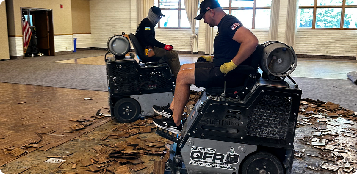 Glue-Down Hardwood Floor Removal